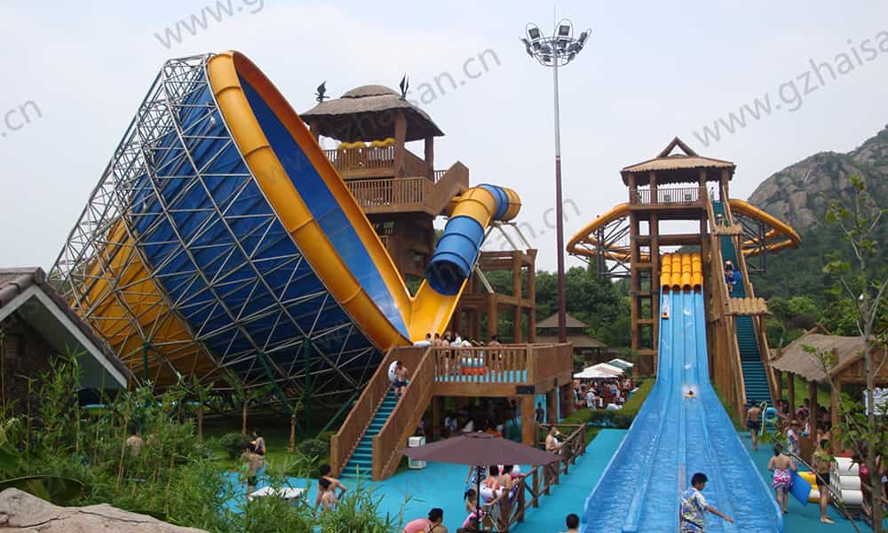 江苏苏州乐园水上世界大喇叭、章鱼滑道