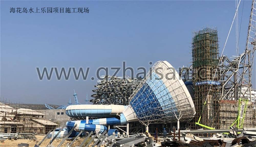 海花岛水上乐园项目施工现场 海花岛水上乐园项目施工现场