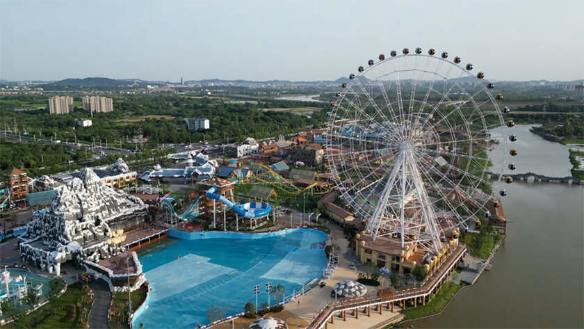 赣中首座综合性现代主题乐园！江西吉安欢乐世界水上游乐设备进入试滑验收阶段