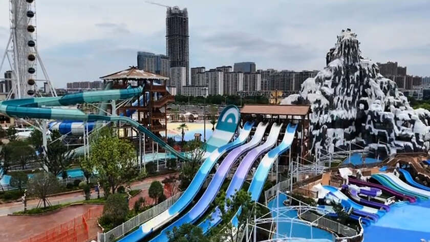 赣中首座综合性现代主题乐园！江西吉安欢乐世界水上游乐设备进入试滑验收阶段